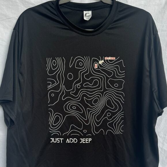 Jeep Other - Just add JEEP black Terrain Map 2XL Men's T-shirt